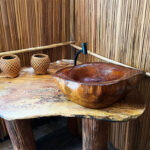 Spacious and elegant interior of the Private Rainforest Refuge bathroom and local design.