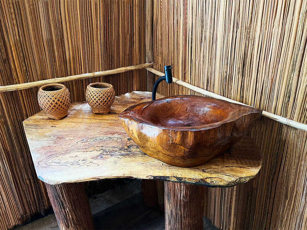 Spacious and elegant interior of the Private Rainforest Refuge bathroom and local design.