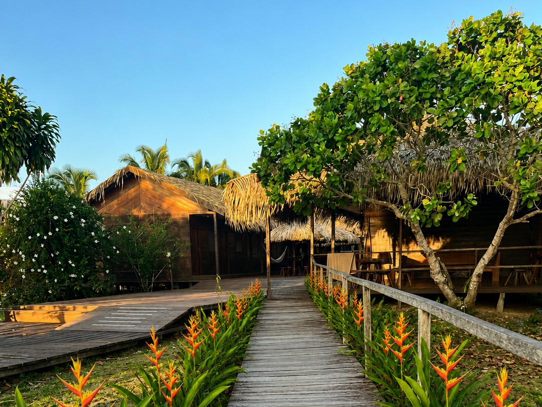 Riverside accommodation at Amazon Riverside Lodge in Brazil