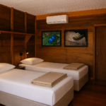 Comfortable air-conditioned suite at Amazon Riverside Lodge